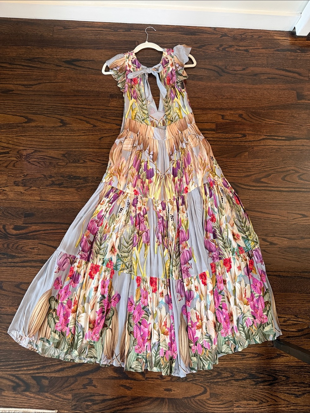 Carolina K Sleeveless Floral V-Neck Maxi Dress in Multicolor original $895 - Picture 3 of 6